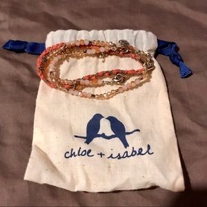 Chloe + Isabel Orange and Gold Bracelet